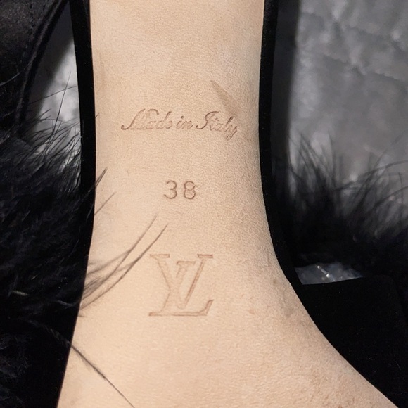 Louis Vuitton 100% Authentic GORGEOUS PAIR of slip on heels w rhinestones. - Picture 7 of 14